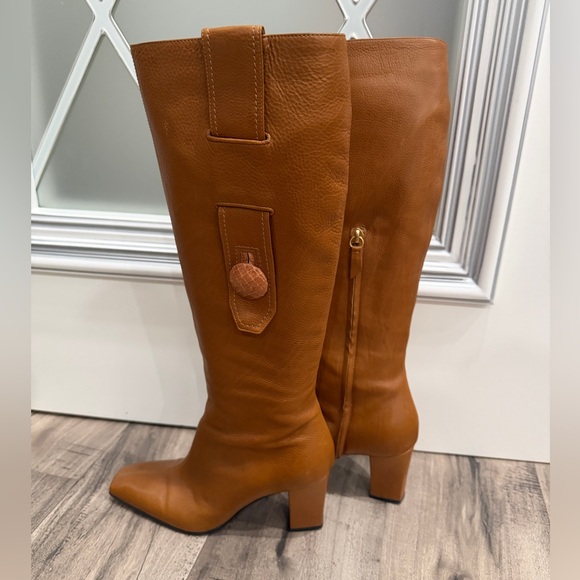 Casadei Brown Leather Heeled Boots - Picture 3 of 6